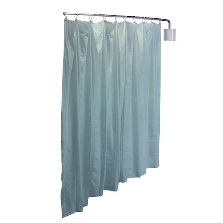 Antimicrobial Wall Mount Privacy Screen, 90in X 72in, Gray Green